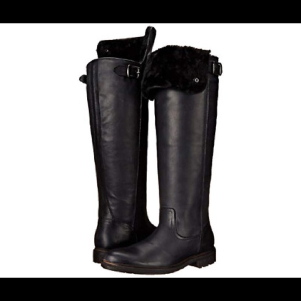 Frye Mara Button OTK shearling lined boots 7